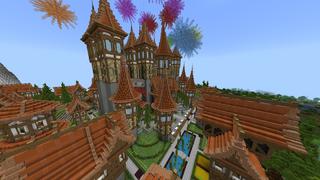 Screenshot of the Minecraft Bedrock Marketplace product Orange Kingdom created by Netherpixel.
