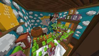 Screenshot of the Minecraft Bedrock Marketplace product Parkour Among Giants created by Netherpixel.