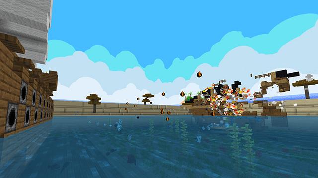 Screenshot of the Minecraft Bedrock Marketplace product Pickcel Piracy created by Netherpixel.
