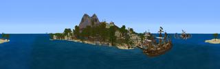Panorama of the Minecraft Bedrock Marketplace product Pirate Attack created by Netherpixel.