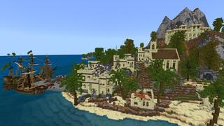 Screenshot of the Minecraft Bedrock Marketplace product Pirate Attack created by Netherpixel.
