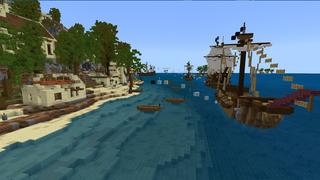 Screenshot of the Minecraft Bedrock Marketplace product Pirate Attack created by Netherpixel.