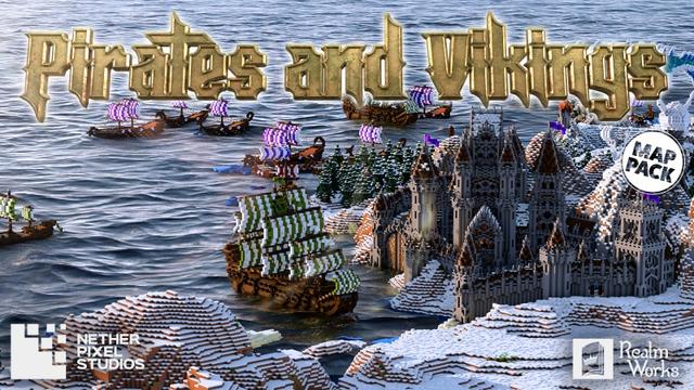 Thumbnail of the Minecraft Bedrock Marketplace product Piratas y vikingos created by Netherpixel.