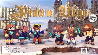 Thumbnail of the Minecraft Bedrock Marketplace product Pirates vs Vikings Skin Pack created by Netherpixel.