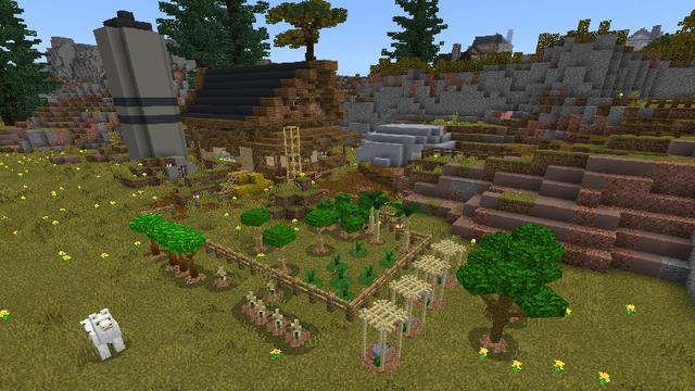 Screenshot of the Minecraft Bedrock Marketplace product Pixel Harvest created by Netherpixel.
