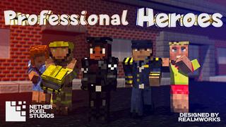Thumbnail of the Minecraft Bedrock Marketplace product Professional Heroes Skin Pack created by Netherpixel.