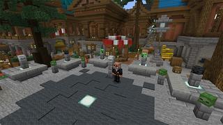 Screenshot of the Minecraft Bedrock Marketplace product Rainbow Village created by Netherpixel.