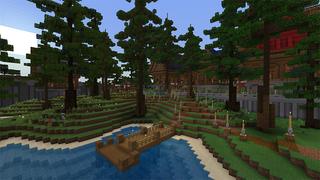 Screenshot of the Minecraft Bedrock Marketplace product Rainbow Village created by Netherpixel.