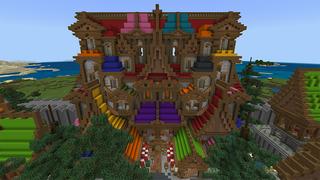 Screenshot of the Minecraft Bedrock Marketplace product Rainbow Village created by Netherpixel.