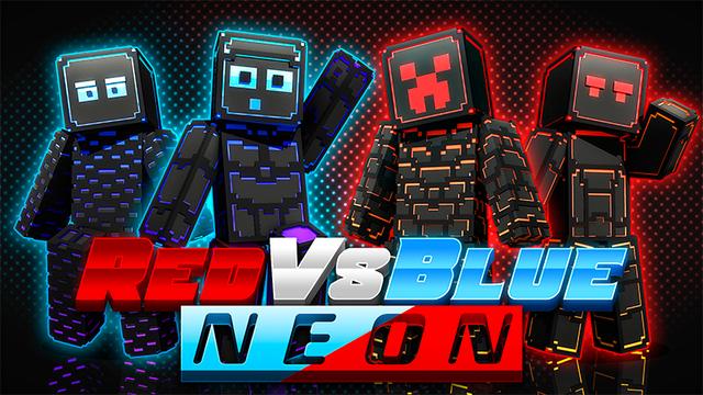 Thumbnail of the Minecraft Bedrock Marketplace product Red VS Blue Neon created by Netherpixel.