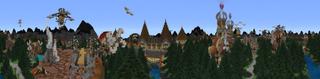 Panorama of the Minecraft Bedrock Marketplace product Steam City created by Netherpixel.