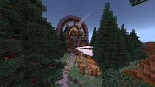 Screenshot of the Minecraft Bedrock Marketplace product Steam City created by Netherpixel.