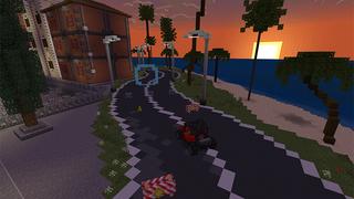 Screenshot of the Minecraft Bedrock Marketplace product Sunset Bay: Racing created by Netherpixel.