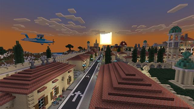 Screenshot of the Minecraft Bedrock Marketplace product Sunset Bay: Racing created by Netherpixel.