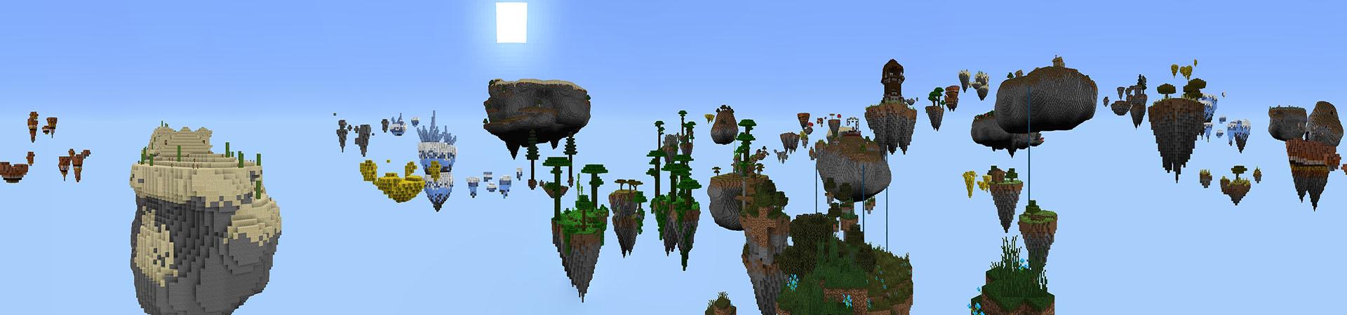 Panorama of the Minecraft Bedrock Marketplace product The Best Skyblock Ever created by Netherpixel.