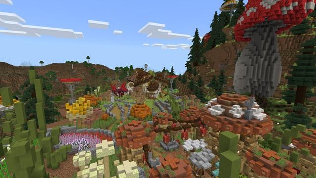Screenshot of the Minecraft Bedrock Marketplace product The Lost Kingdom of Mushrooms created by Netherpixel.