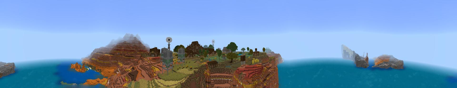 Panorama of the Minecraft Bedrock Marketplace product The Ranch created by Netherpixel.