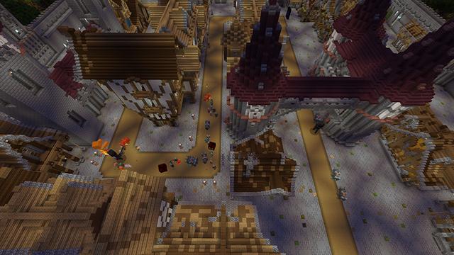 Screenshot of the Minecraft Bedrock Marketplace product Turret Defence Medieval created by Netherpixel.