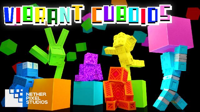 Thumbnail of the Minecraft Bedrock Marketplace product Vibrant Cuboids created by Netherpixel.