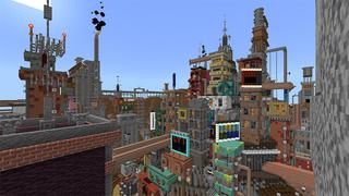 Screenshot of the Minecraft Bedrock Marketplace product Year 2097 created by Netherpixel.