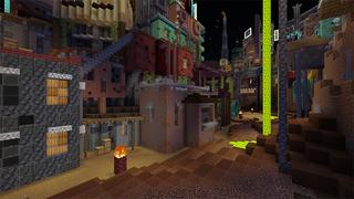 Screenshot of the Minecraft Bedrock Marketplace product Year 2097 created by Netherpixel.