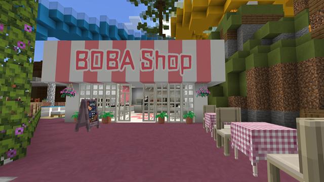 Screenshot of the Minecraft Bedrock Marketplace product Boba Shop Simulator created by Next Studio.