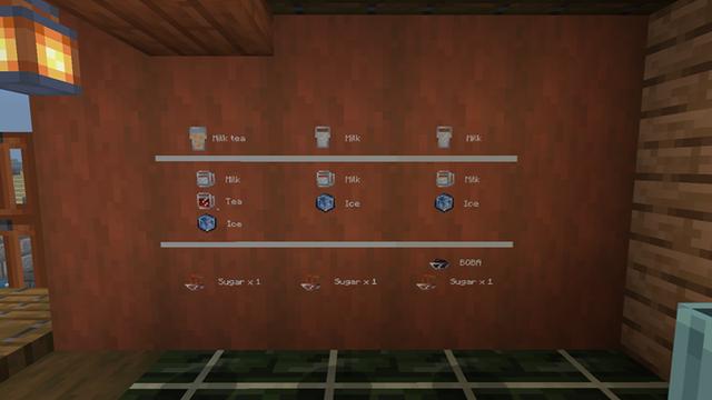 Screenshot of the Minecraft Bedrock Marketplace product Boba Shop Simulator created by Next Studio.