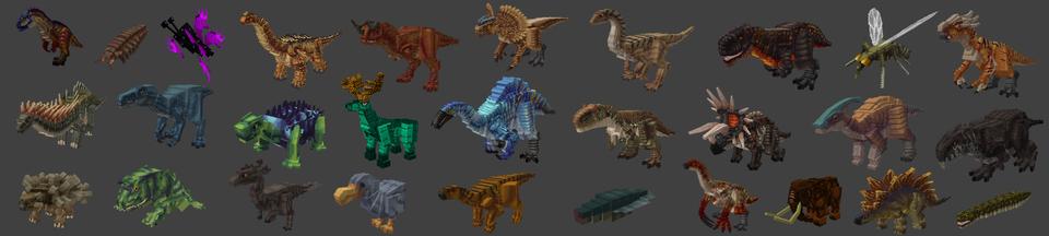 Panorama of the Minecraft Bedrock Marketplace product Dinosaurs & Weapons Add-On created by Next Studio.