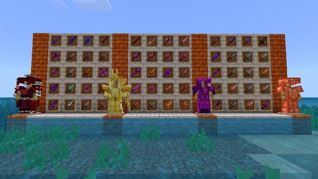 Screenshot of the Minecraft Bedrock Marketplace product Dinosaurs & Weapons Add-On created by Next Studio.