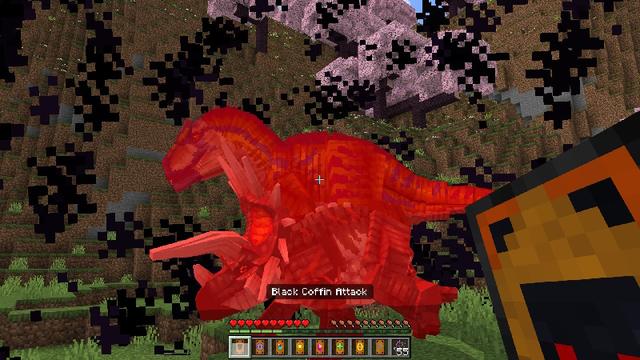 Screenshot of the Minecraft Bedrock Marketplace product Dinosaurs & Weapons Add-On created by Next Studio.
