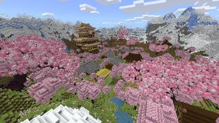 Screenshot of the Minecraft Bedrock Marketplace product Sakura Weapons created by Next Studio.