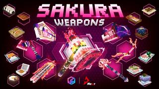Thumbnail of the Minecraft Bedrock Marketplace product Sakura Weapons created by Next Studio.