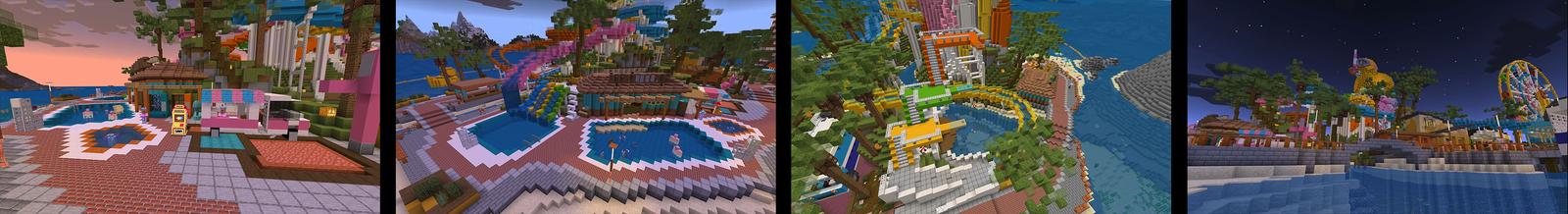 Panorama of the Minecraft Bedrock Marketplace product Super Summer Bash created by Next Studio.