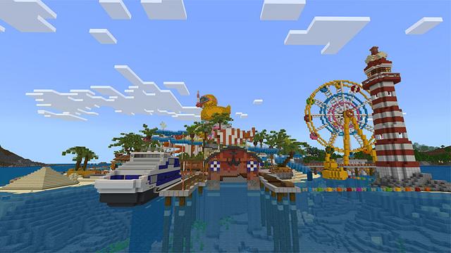 Screenshot of the Minecraft Bedrock Marketplace product Super Summer Bash created by Next Studio.