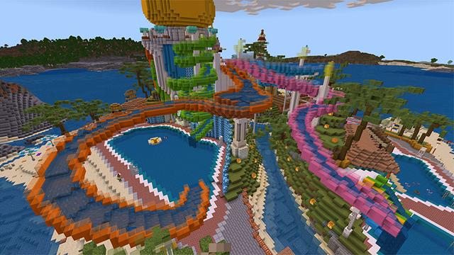Screenshot of the Minecraft Bedrock Marketplace product Super Summer Bash created by Next Studio.