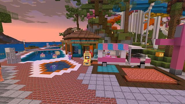 Screenshot of the Minecraft Bedrock Marketplace product Super Summer Bash created by Next Studio.