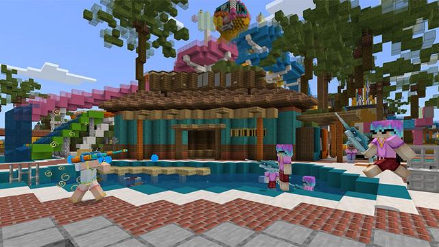 Screenshot of the Minecraft Bedrock Marketplace product Super Summer Bash created by Next Studio.