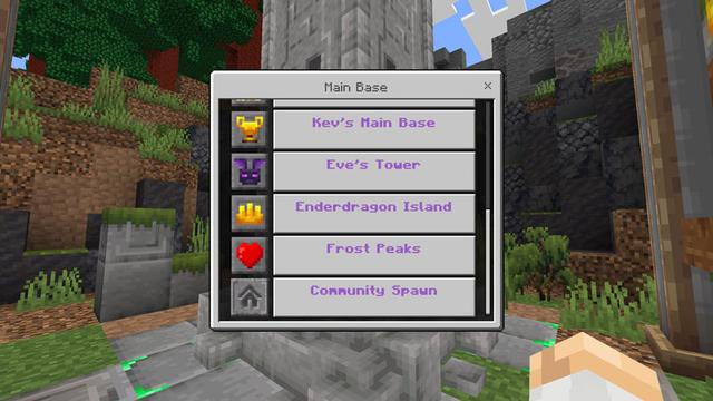 Screenshot of the Minecraft Bedrock Marketplace product Ultimate Waystones created by Nexus Mob.