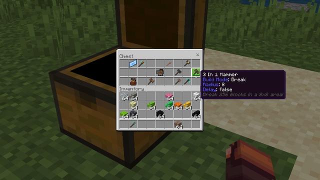 Screenshot of the Minecraft Bedrock Marketplace product Builders Tools Add-on created by Ninja Block.