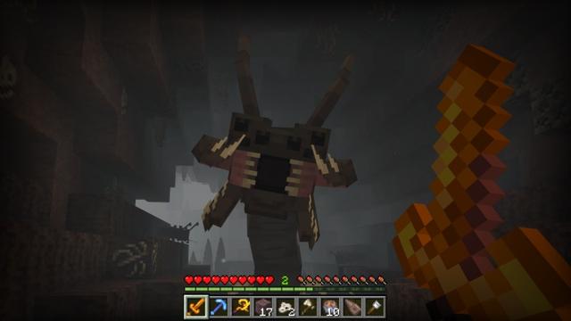 Screenshot of the Minecraft Bedrock Marketplace product Caves and Beyond Add-On created by Ninja Block.