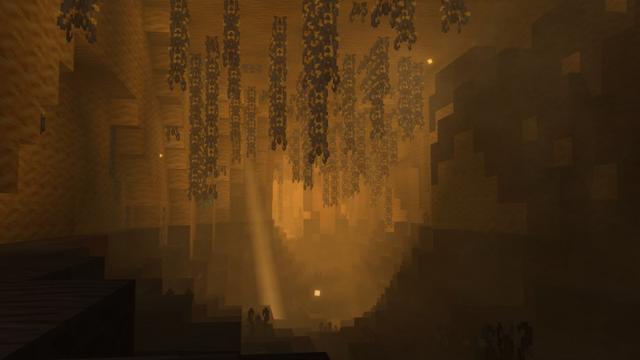 Screenshot of the Minecraft Bedrock Marketplace product Caves and Beyond Add-On created by Ninja Block.