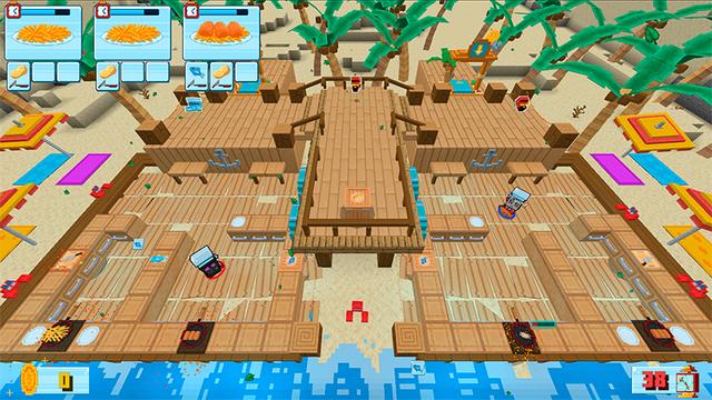 Screenshot of the Minecraft Bedrock Marketplace product Cooking Battle created by Ninja Block.