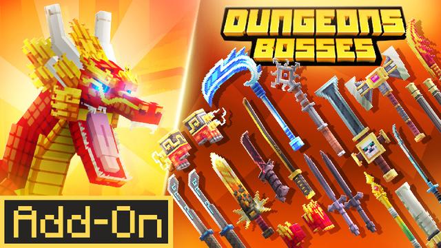 Thumbnail of the Minecraft Bedrock Marketplace product Dungeons and Bosses Add-on created by Ninja Block.