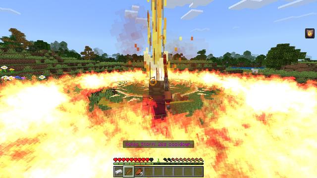 Screenshot of the Minecraft Bedrock Marketplace product Weapons And Powers Add-on created by Ninja Block.