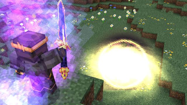 Screenshot of the Minecraft Bedrock Marketplace product Weapons And Powers Add-on created by Ninja Block.