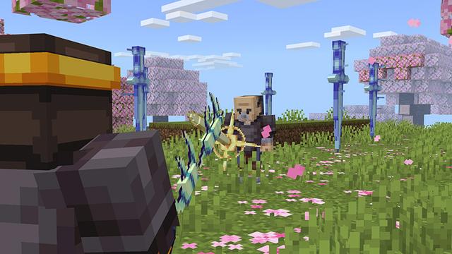 Screenshot of the Minecraft Bedrock Marketplace product Weapons And Powers Add-on created by Ninja Block.