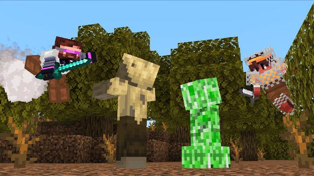 Screenshot of the Minecraft Bedrock Marketplace product Advanced Movement created by Ninja Squirrel Gaming.