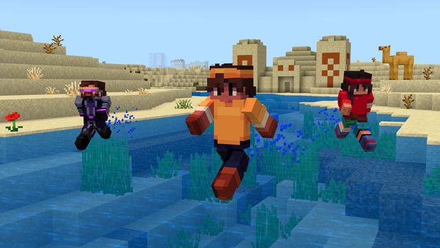 Screenshot of the Minecraft Bedrock Marketplace product Advanced Movement created by Ninja Squirrel Gaming.