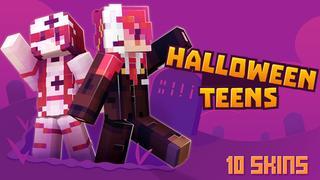Thumbnail of the Minecraft Bedrock Marketplace product Halloween Teens Skin Pack created by Ninja Squirrel Gaming.