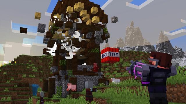 Screenshot of the Minecraft Bedrock Marketplace product Immersive Physics created by Ninja Squirrel Gaming.